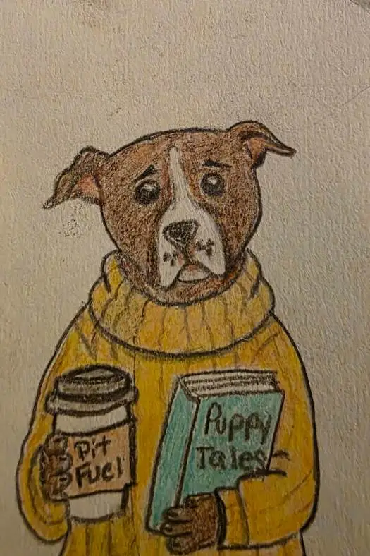 Pitiful Pitbull #002 Pitbull Book Club aceo art card