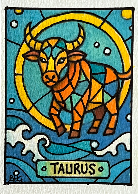 Taurus aceo art card