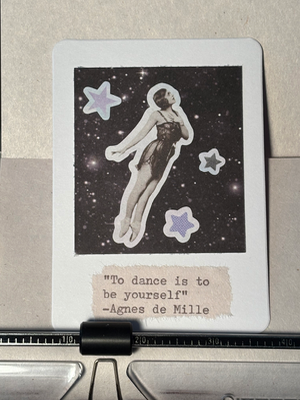 Polaroid Ladies #3 by Mazerzine dancer quote aceo art card thumbnail 1