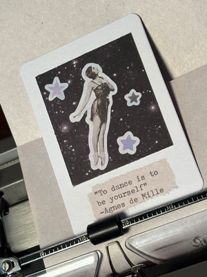 Polaroid Ladies #3 by Mazerzine dancer quote aceo art card thumbnail 2