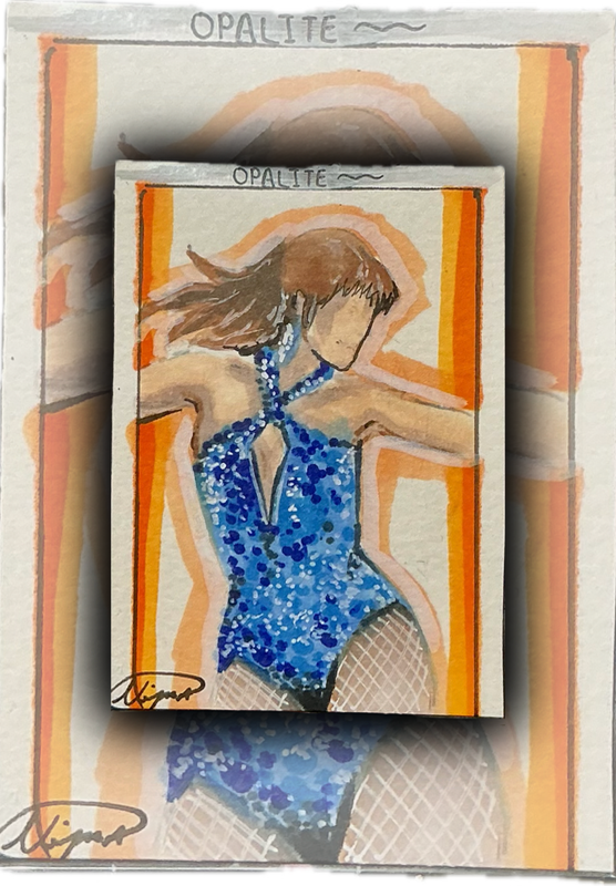 Taylor Swift Fanart “Opalite” Portrait Stylized Colorful Painting. aceo art card