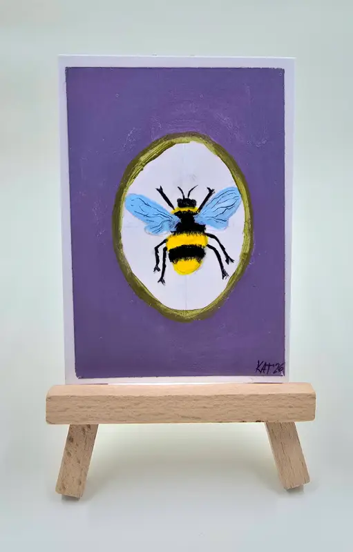 Entomology Display- Bee aceo art card