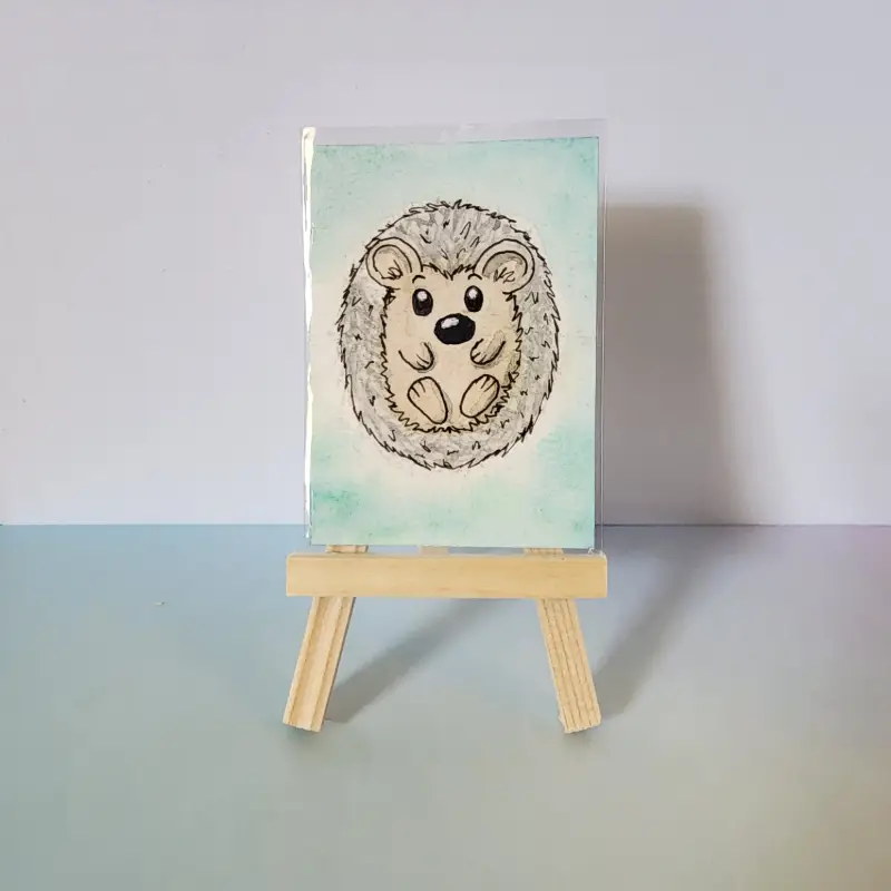 Hey Hedgie aceo art card