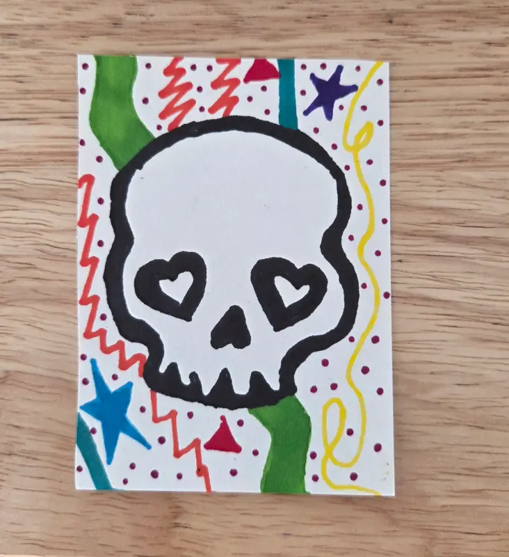 Death is a Party aceo art card