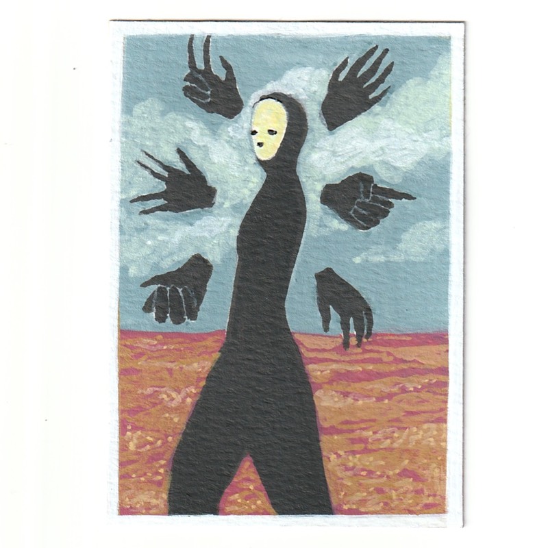 Hand-Wielding Spirit aceo art card