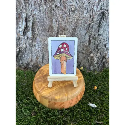 Emily the Mushroom aceo art card thumbnail 1