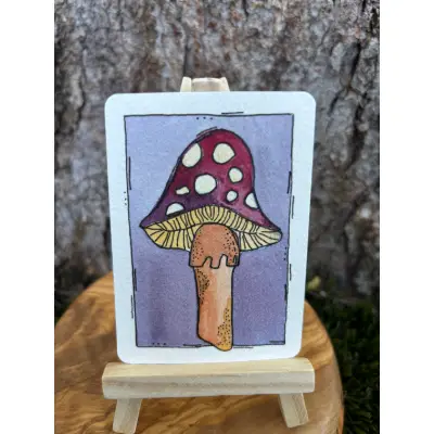 Emily the Mushroom aceo art card thumbnail 2