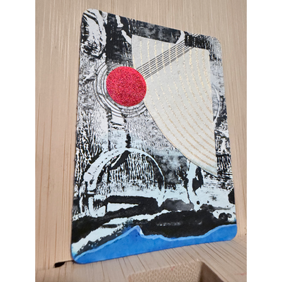 Red Sun Rising no. 3 aceo art card thumbnail 2