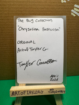 Chrysolina Fastuosa aceo art card thumbnail 2