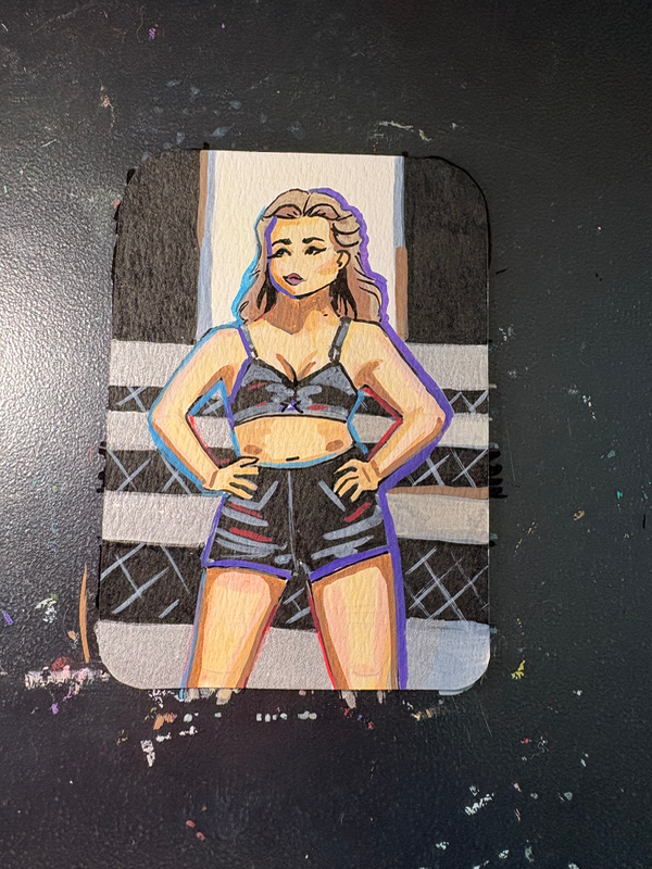 Rachel Zegler as Eva Pinup aceo art card