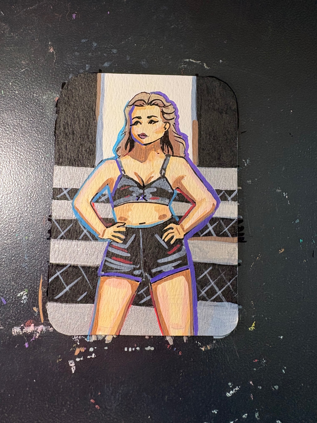 Rachel Zegler as Eva Pinup aceo art card