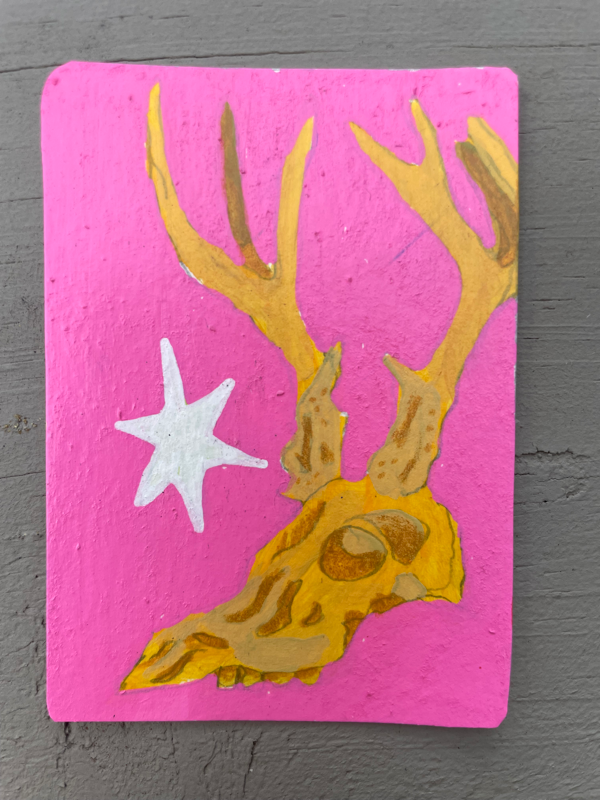 Star Skull aceo art card