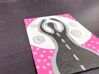 Original ACEO Art Witchy Spiritual Goddess Art Acrylic/Ink Mini 2.5x3.5 aceo art card thumbnail 2
