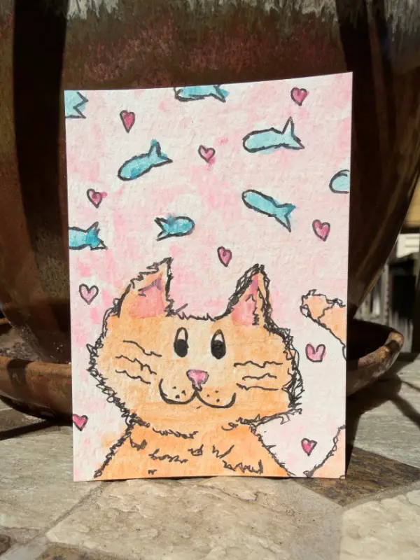 Fish Dreams aceo art card