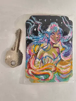 Magic Hair aceo art card thumbnail 2