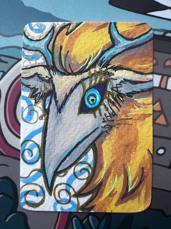 The Light Dragon, Guardian of Time aceo art card
