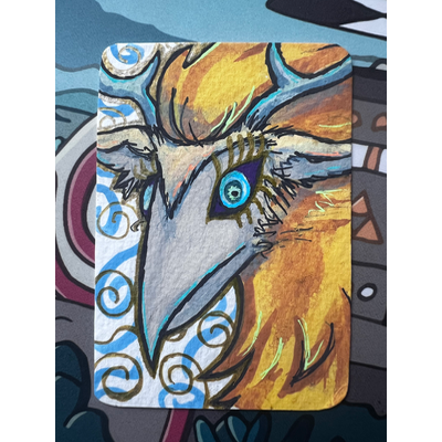 The Light Dragon, Guardian of Time aceo art card thumbnail 1