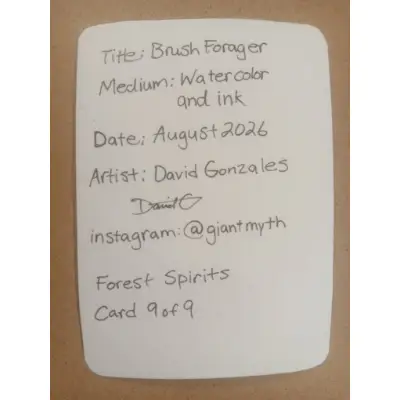 Brush Forage Forest Sprite Card 9 of 9 aceo art card thumbnail 2