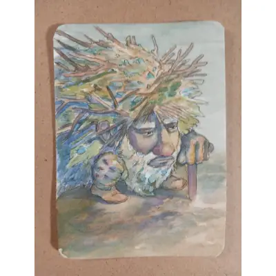 Brush Forage Forest Sprite Card 9 of 9 aceo art card thumbnail 1