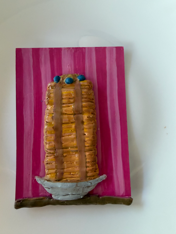 Stack of Pancakes 3D Breakfast ACEO AThingCalledWhimsy aceo art card