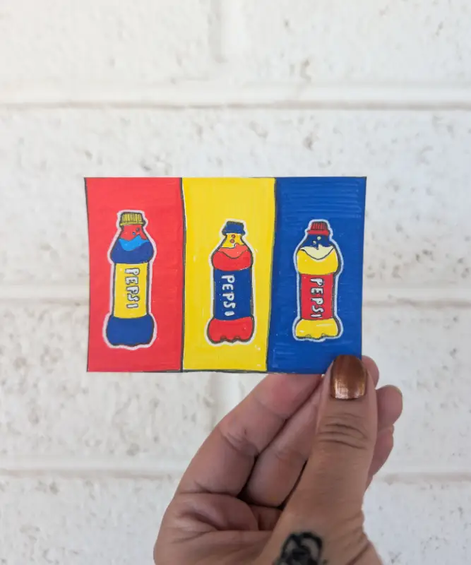 Pepsi Pop Art - Acrylic Marker | ArtsyConch aceo art card