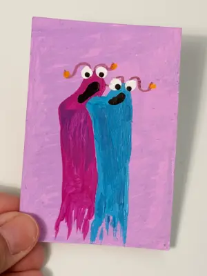 Yip Yip Martians aceo art card thumbnail 2