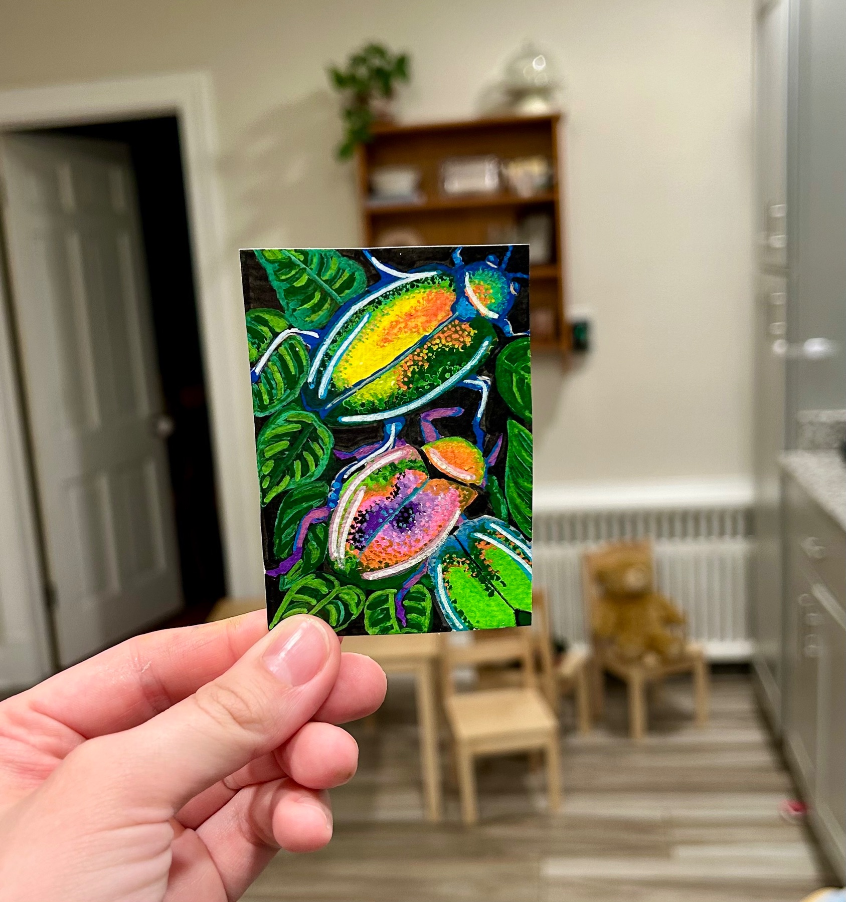 Forest Gems aceo art card