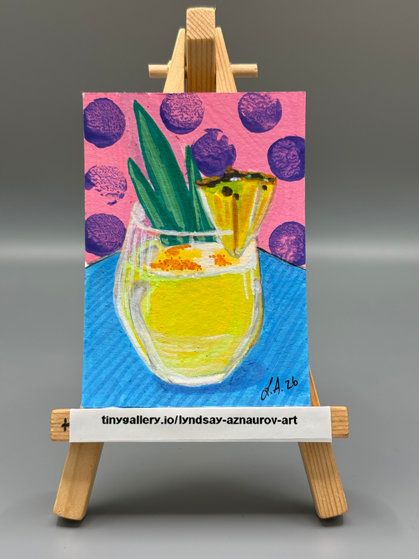 Daiquiri original ACEO by Lyndsay Aznaurov aceo art card