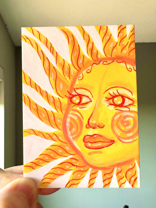 The Sun aceo art card