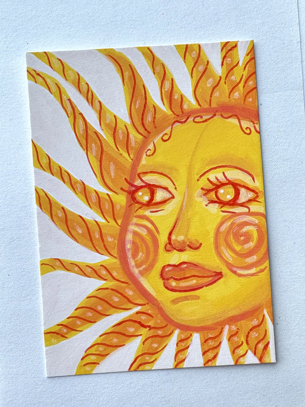 The Sun aceo art card