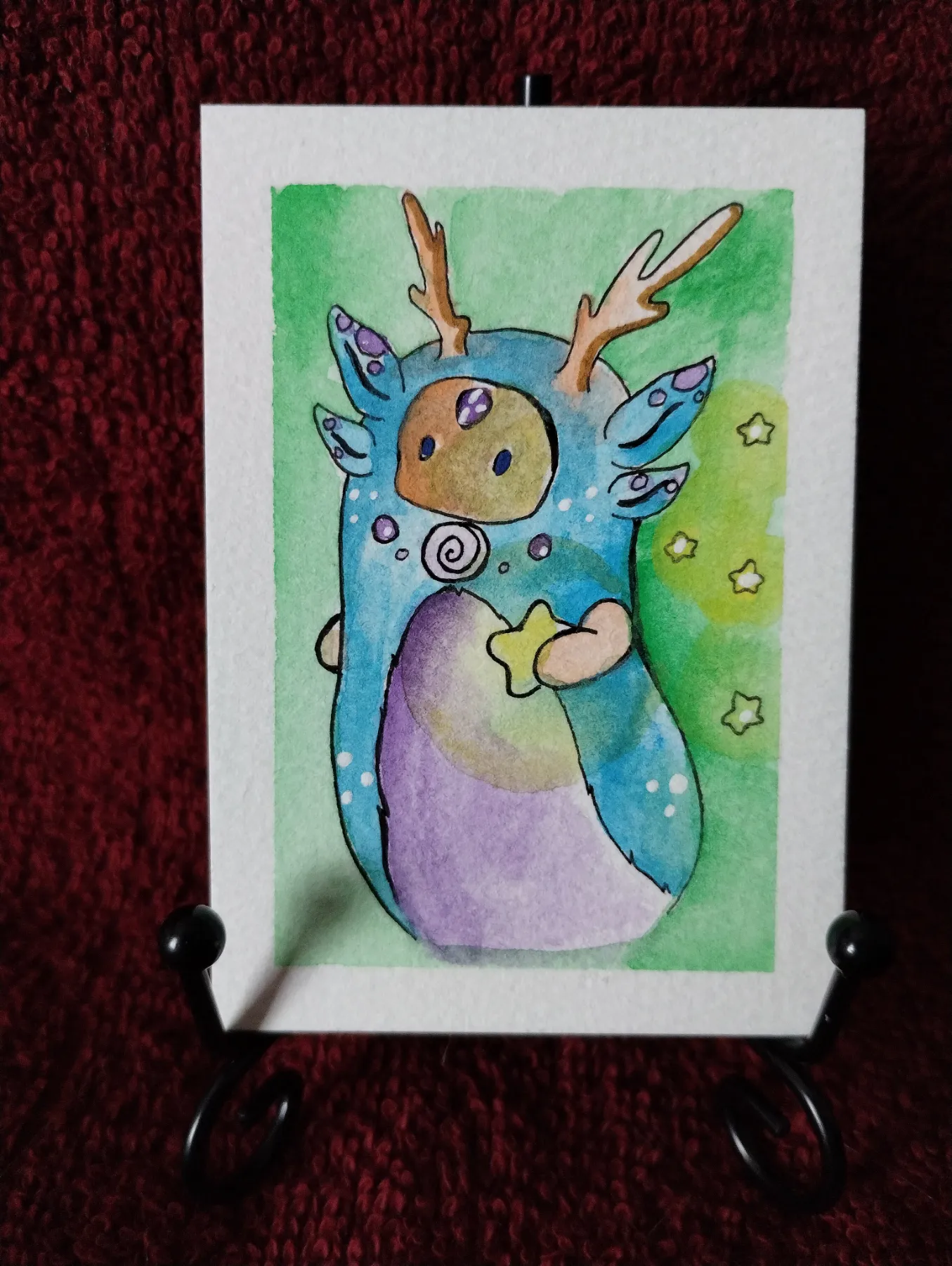 Holding Stars aceo art card