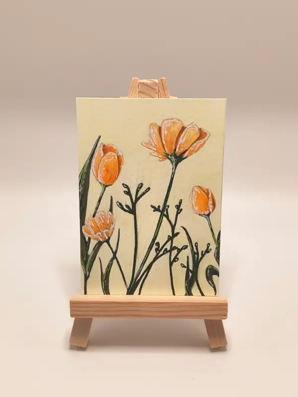 Golden Meadow aceo art card