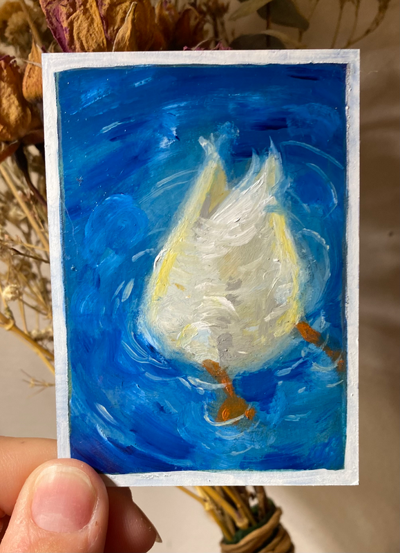 goose butt (geese collection 2/5) aceo art card