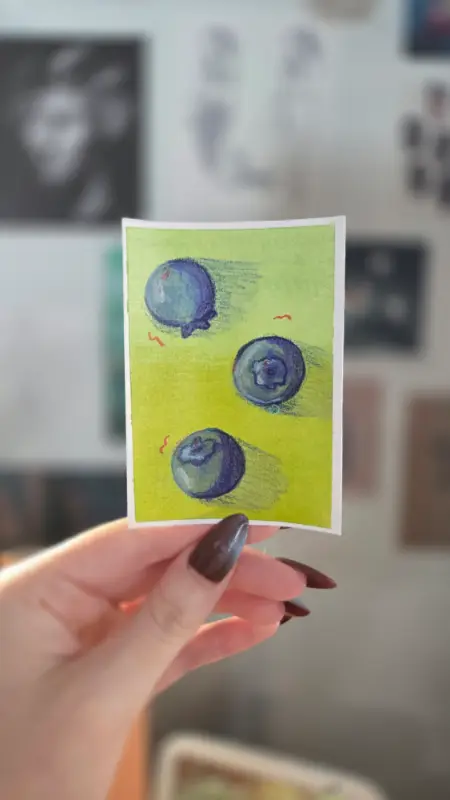 Blueberry Series - Piece 3 aceo art card