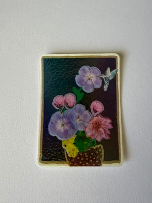 A Sip of Spring aceo art card thumbnail 1