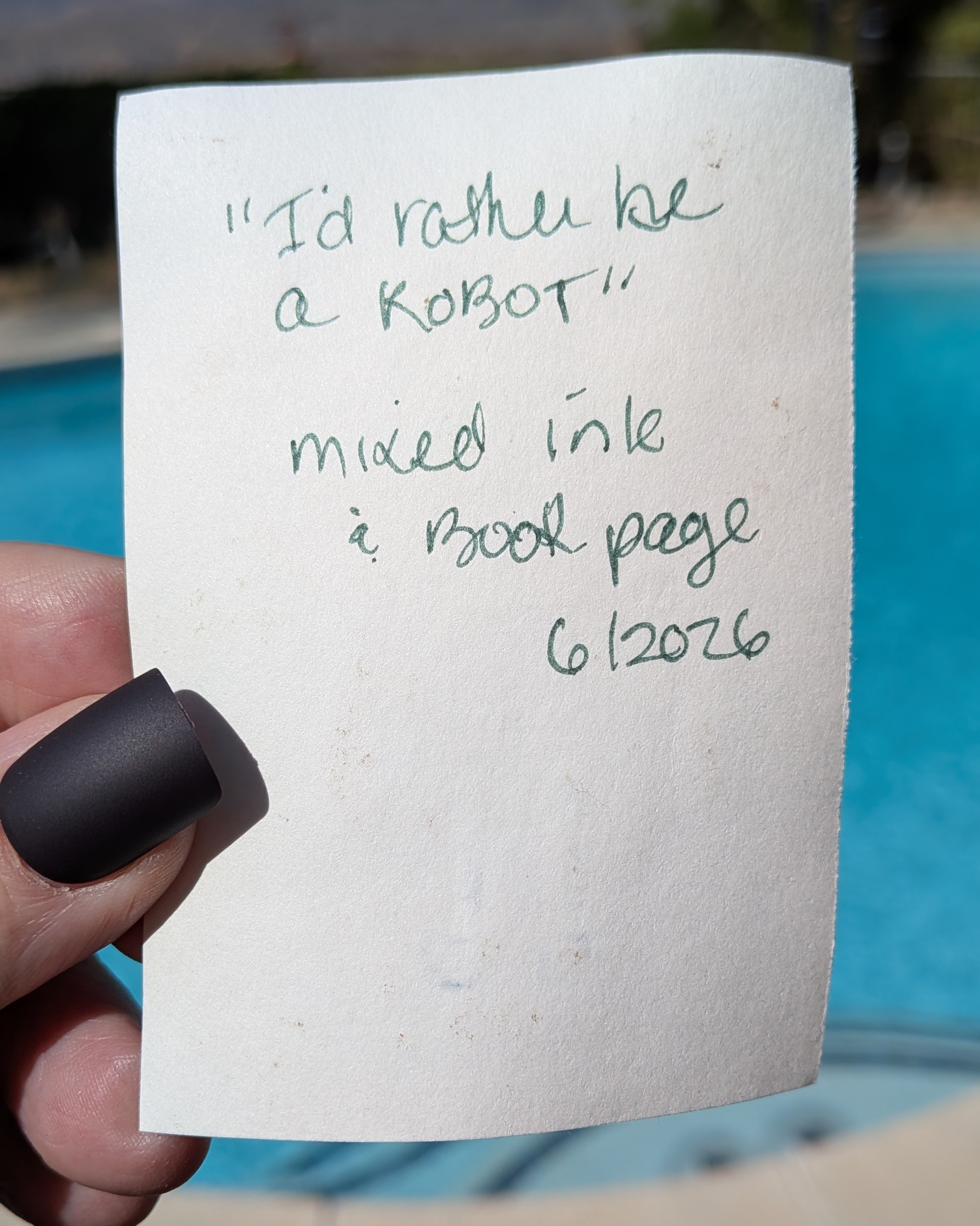 I'd Rather Be a Robot Whimsical Robot Original ACEO aceo art card thumbnail 2