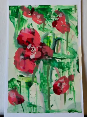 Soft Becoming I & II — Letting Go / Still Growing (Original ACEO Set) aceo art card thumbnail 3