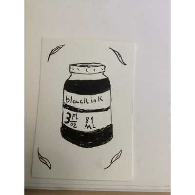 ink bottle aceo art card thumbnail 1