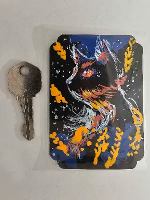 Calico Cat aceo art card thumbnail 2
