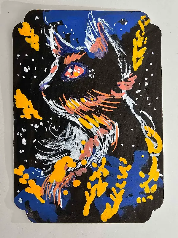 Calico Cat aceo art card
