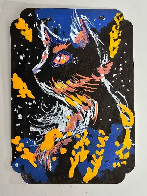 Calico Cat aceo art card thumbnail 1