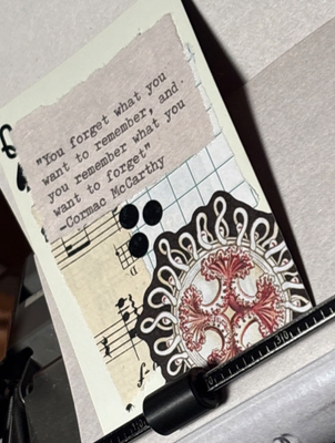 Quote Cards #106 by Mazerzine collage Cormac McCarthy aceo art card thumbnail 2