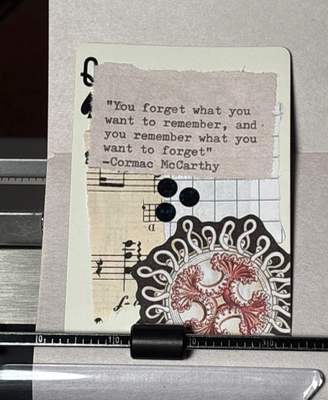 Quote Cards #106 by Mazerzine collage Cormac McCarthy aceo art card thumbnail 1