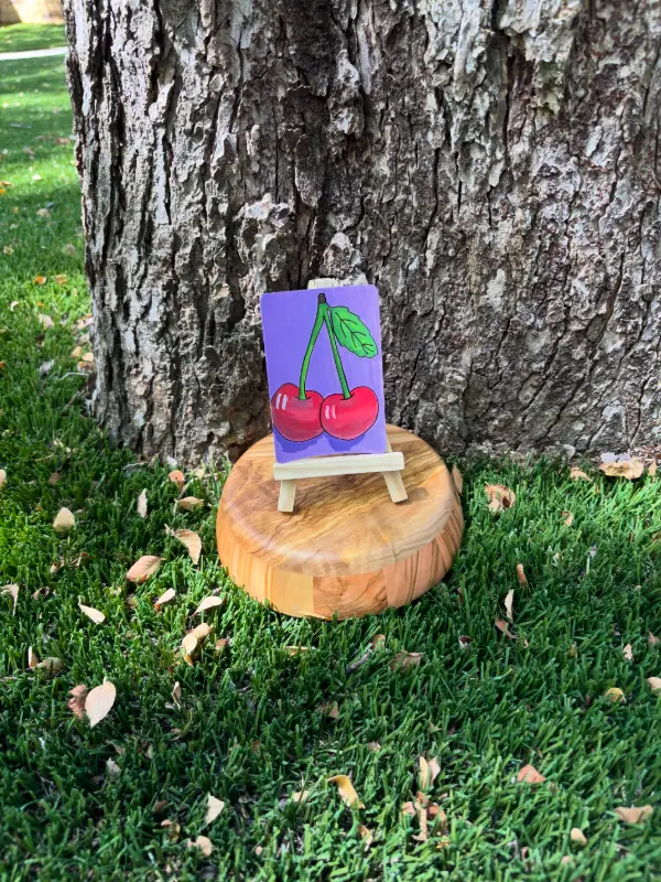 Cherries: Two aceo art card