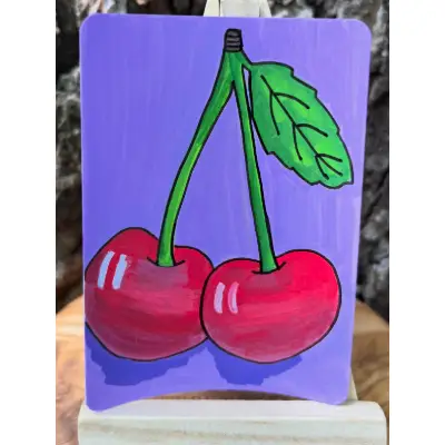 Cherries: Two aceo art card thumbnail 2