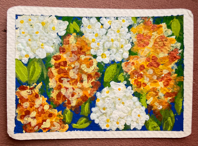 Grocery Store Flowers aceo art card