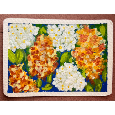 Grocery Store Flowers aceo art card thumbnail 1