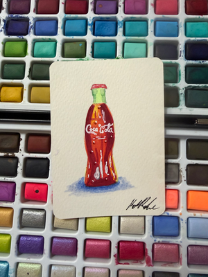 Coca Cola aceo art card thumbnail 1