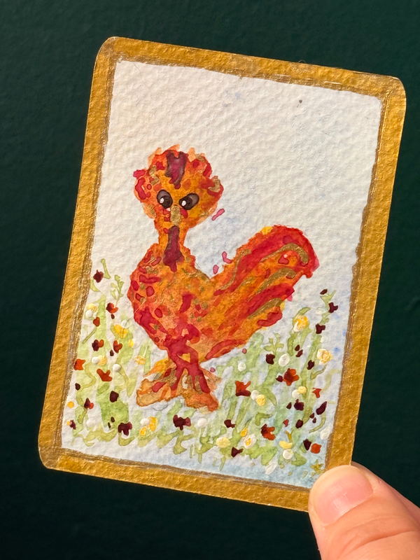 Frazzled Fran aceo art card