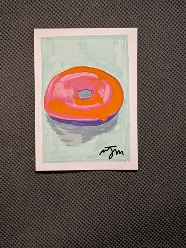 Donut aceo art card